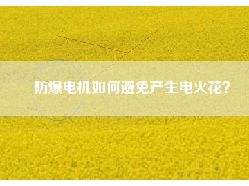 防爆電機(jī)如何避免產(chǎn)生電火花？