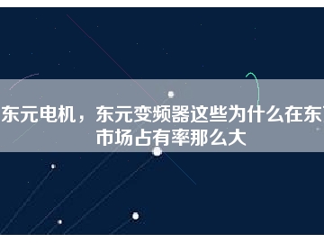 東元電機(jī)，東元變頻器這些為什么在東莞市場占有率那么大
