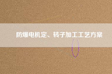 防爆電機(jī)定、轉(zhuǎn)子加工工藝方桉